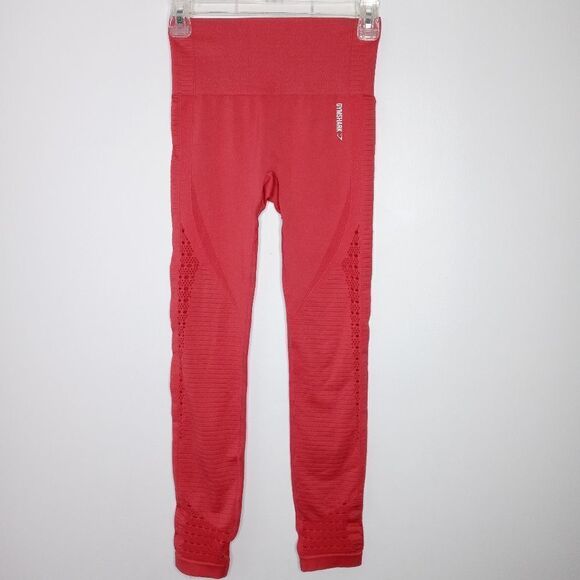 Gymshark coral red leggings - Picture 1 of 8